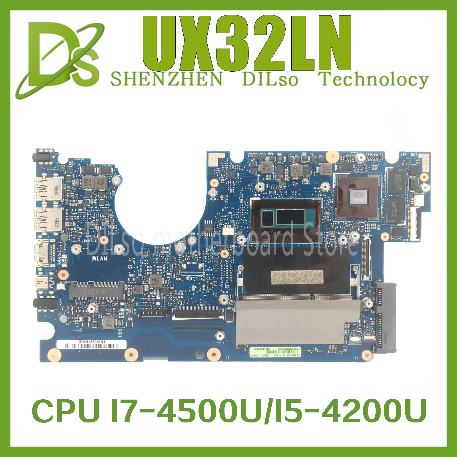 KEFU UX32LA-LN REV 2, 0     ASUS UX32LN UX32LA UX32L     4GB-RAM I7-4500U I5-4200U GT840M /UMA