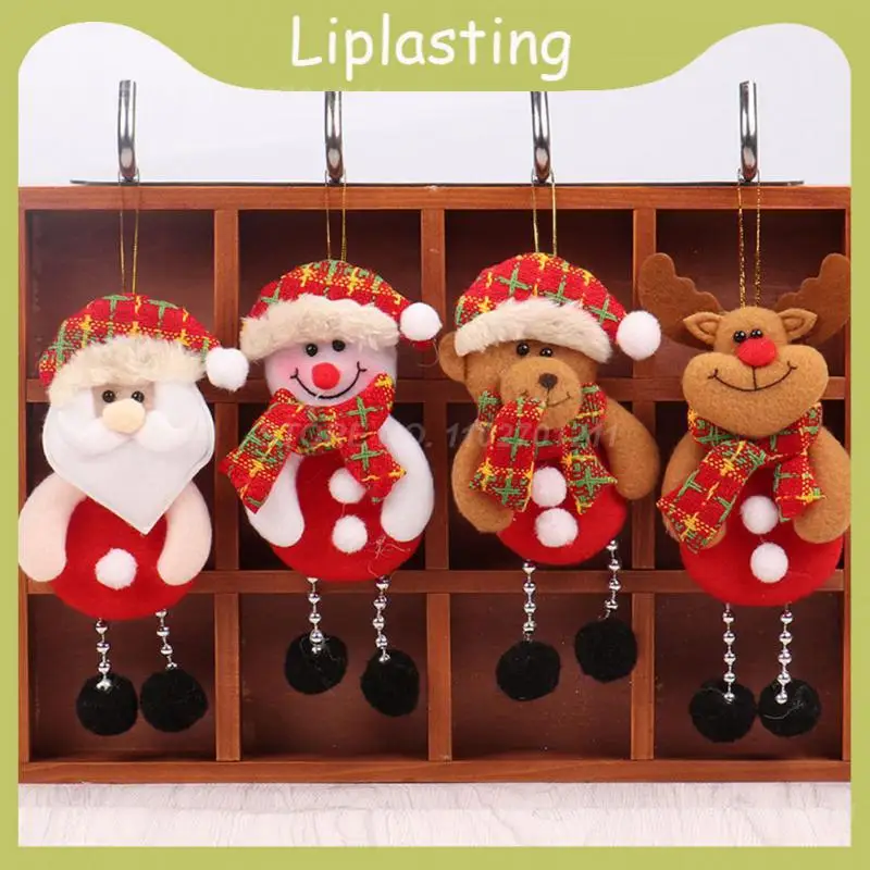 

Christmas Small Cloth Pendant Plush Doll Stuffed Animals Toys Old Man Snowman Deer Home Decorations Hanging Keychains Xmas Gifts