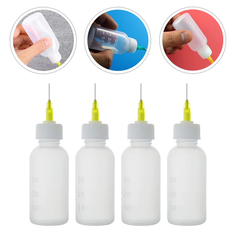

Bottle Needle Tip Glue Applicator Squeeze Bottles Dropper Crafts Clay Clear Painting Translucent Craft Containers Washing