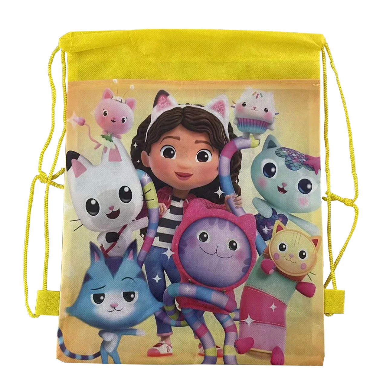 

Gabby Dollhouse Girls Birthday Party Non-woven Fabric Gabby Doll House Drawstring Bag Backpack Family Outdoor Picnic Supplies
