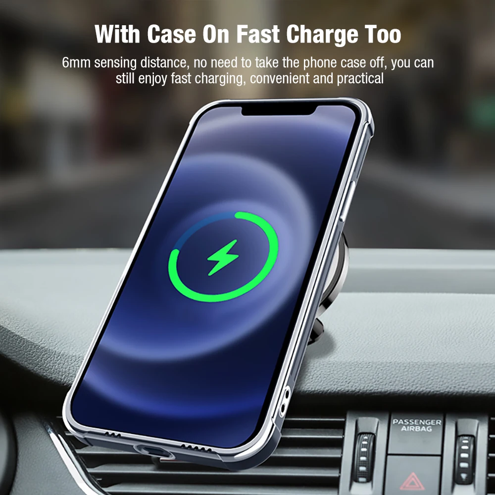For MagSafe Magnetic Car Air Vent Wireless Charger Mount 15W Fast Wireless Charging Phone Holder for iPhone 13 12 mini Pro Max