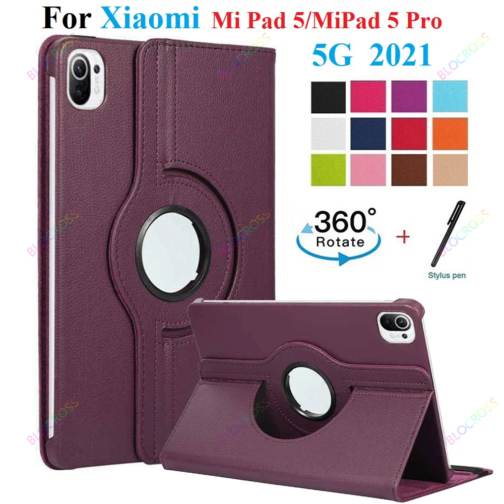 

For Xiaomi Mi Pad 5 Pro 5G Case 11 inch Flip tablet Stand Hard Leather Smart Cover for MiPad 5 Case Auto Sleep Wake Tablet Shell
