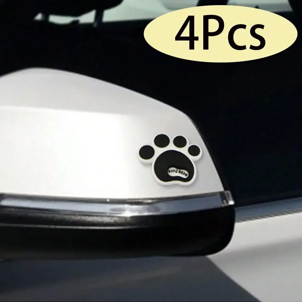Мультяшные наклейки на автомобиль следы собаки декоративные для автомобиля с