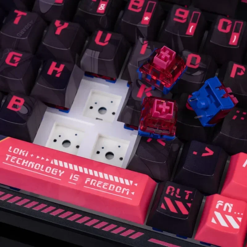 Фото VALKYRIE VK99 Механические клавиатуры RGB Беспроводная Bluetooth 2,4G Проводная 3-режимная полноклавишная игровая клавиатура с возможностью горячей замены ПК Киберспорт №4