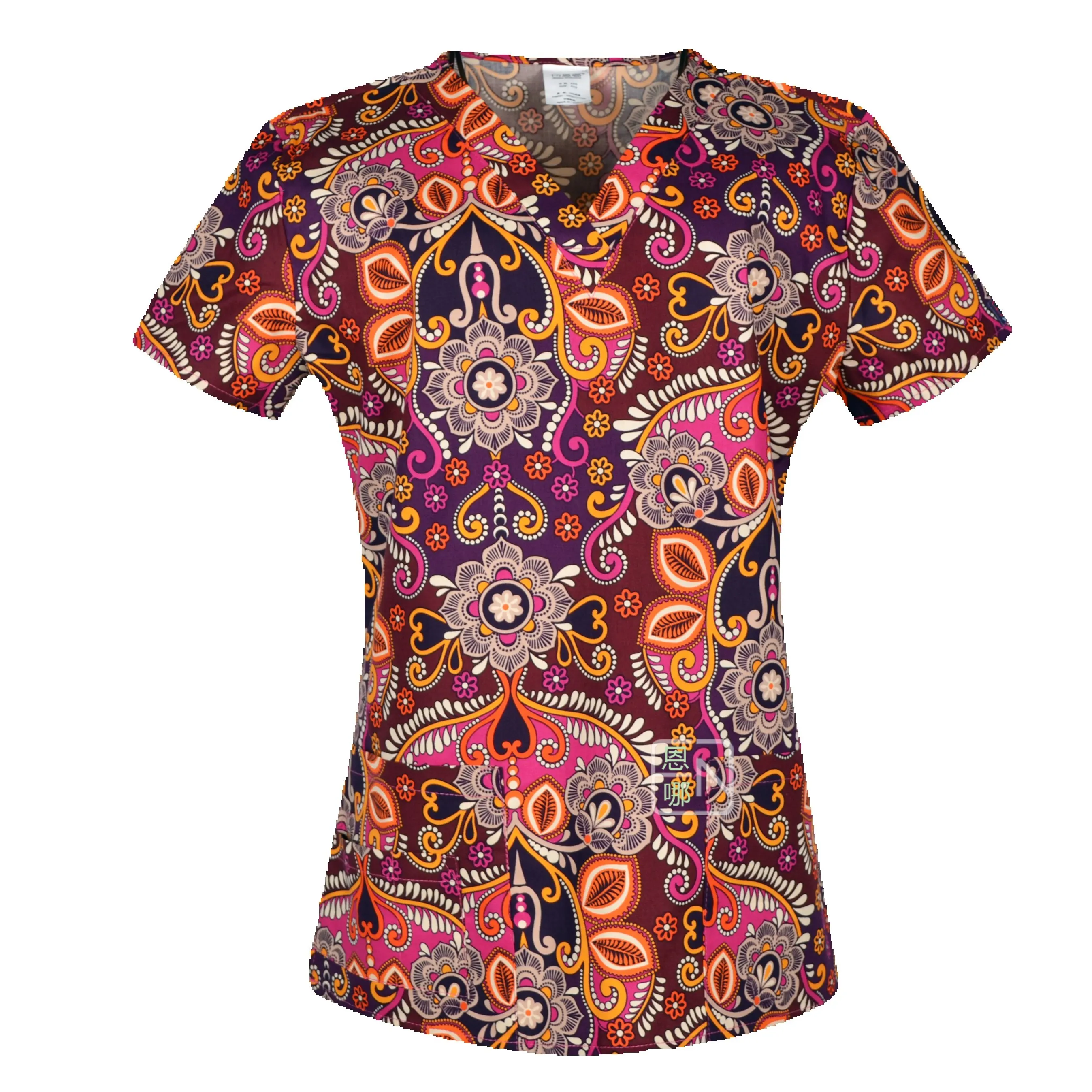 Hennar Для женщин скраб-топ 100% принт хлопчатобумажная Униформа с v-образным вырезом короткий рукав XXS-3XL больничный клинический scrubScrubs Топ Hennar Для женщин скраб-топ 100% принт хлопчатобумажная Униформа с v-образным вырезом короткий рукав XXS-3XL больничный клинический scrubScrubs Топ