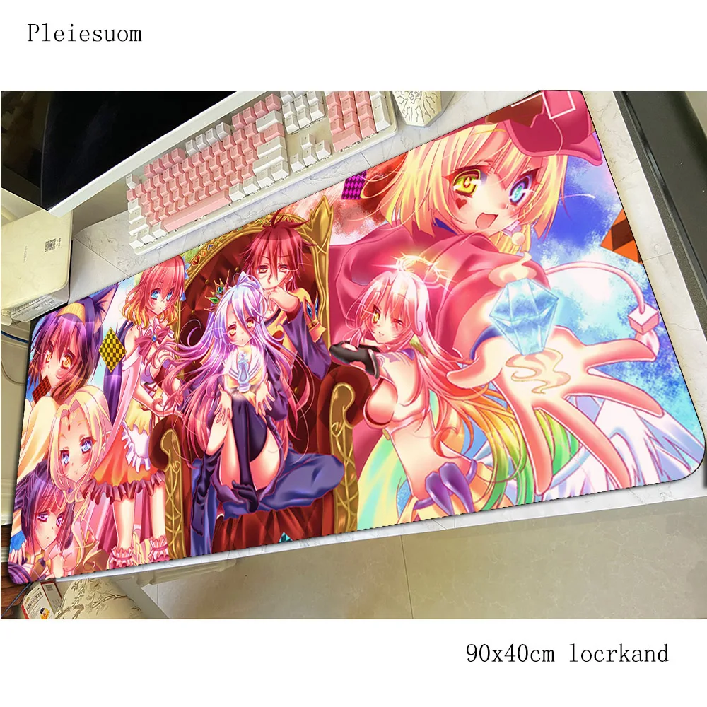 Фото Коврик для мыши No Game No Life, игровой коврик для мыши с массовым узором, 90x40 см, большой коврик для компьютерного геймера, бестселлер, защитные коврики для ноутбука и стола №4