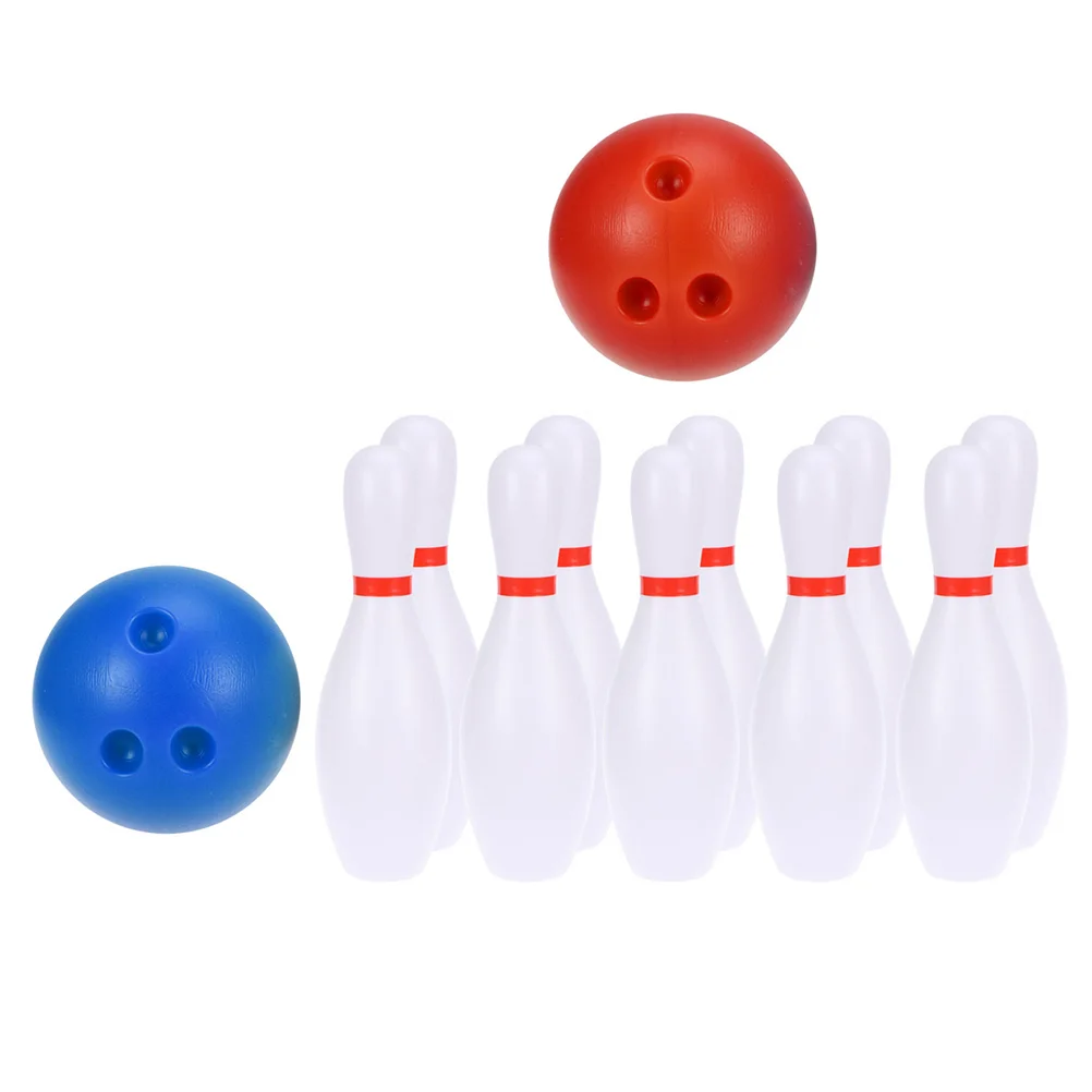 2 Sets Toy Bowling Ball Mini House Small Decor Miniature Model Resin Baby Adornment Supply