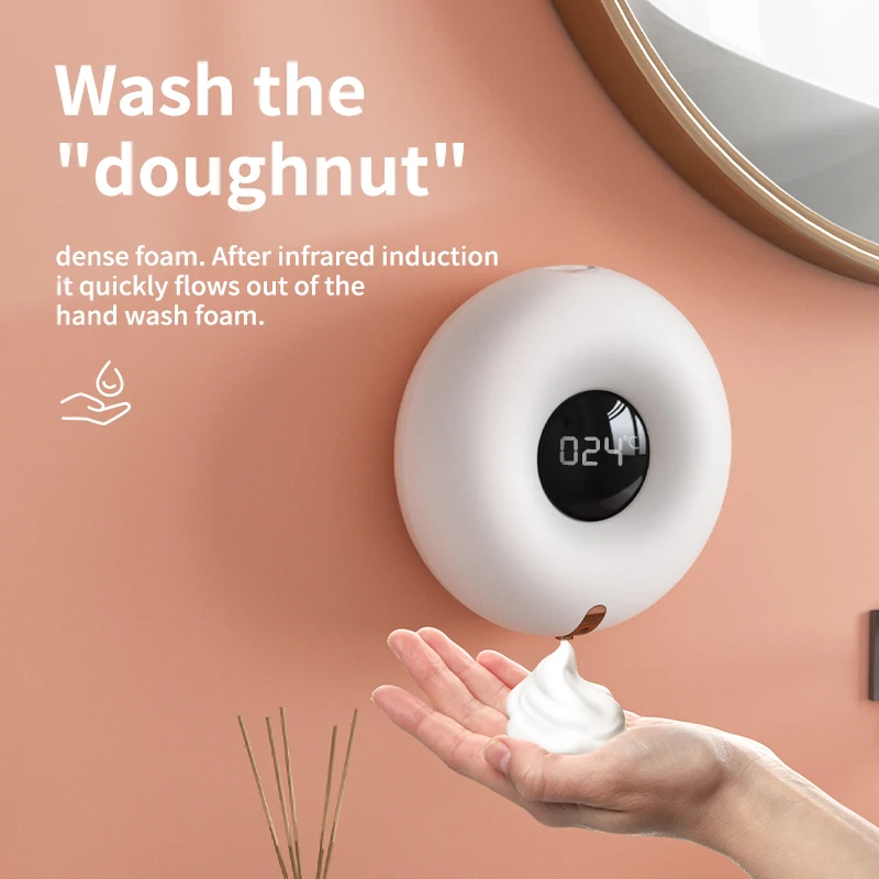 

Hand Washing Soap 3w Long Standby Wall-mounted Touchless Sensitive Home Accessories Automatic Foam Soap Dispensers 280ml 1200mah