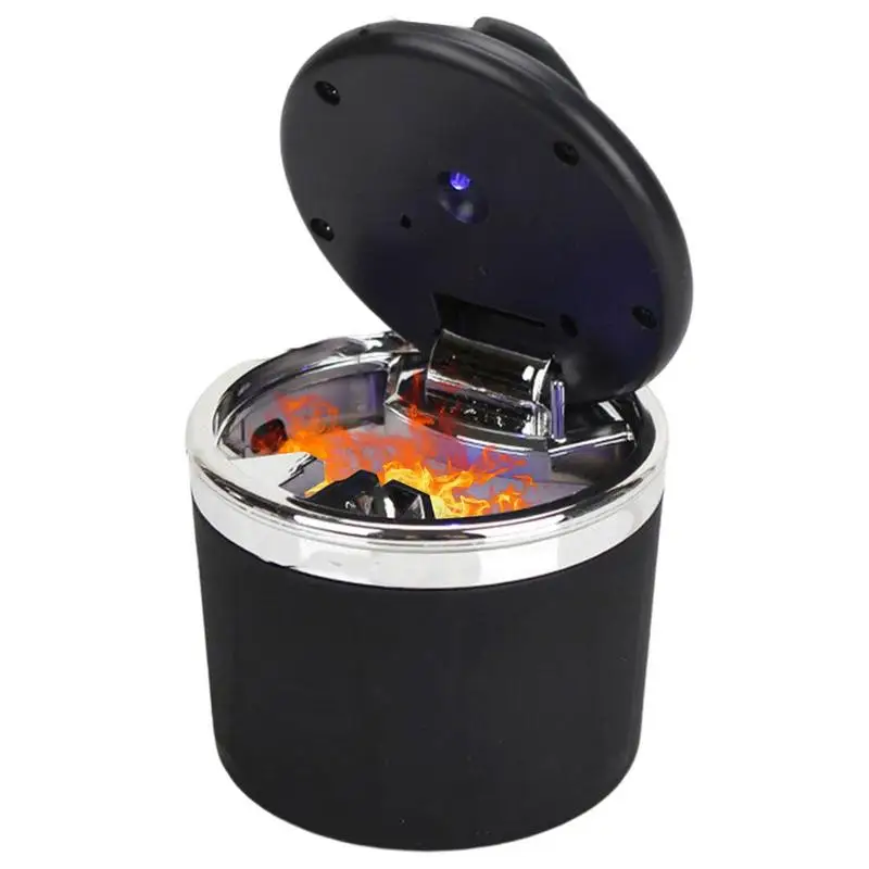 

Auto Car Cigarette Ashtray Cup With Lid With LED Light Portable Detachable Vehicle Ashtray Holder Cigarette Ashtray