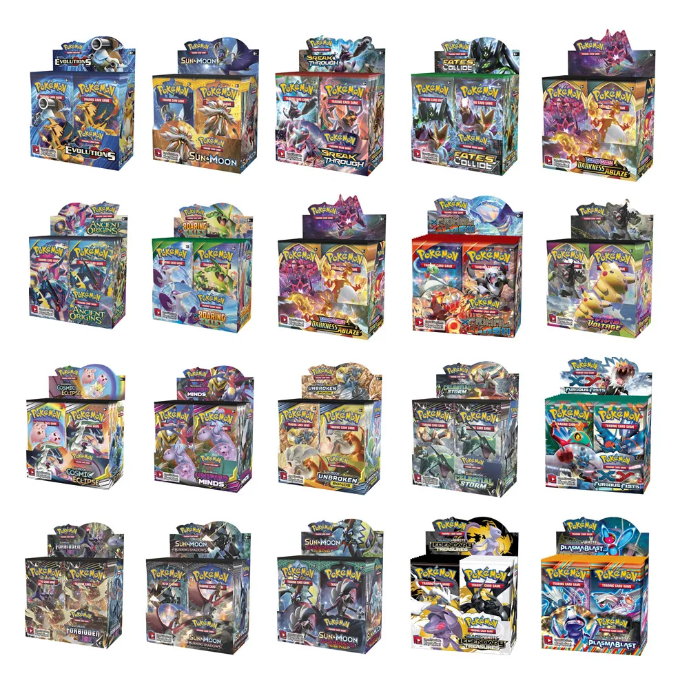 324 шт./кор. Карты Покемон яркие Напряжение карты солнце и луна Скрытая судьбы