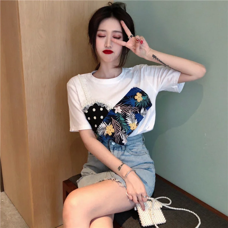 

Top for Women Short Sleeve Pulover In Cotton Cute Ladies T Shirts Cheap Old Manga Korean Tee Fashion Anime Vintage Xxl O Clothes