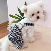 summer pet clothing jumpsuit rompers puppy outfit pants small dog costumes overalls pomeranian bichon yorkies poodle clothes xs