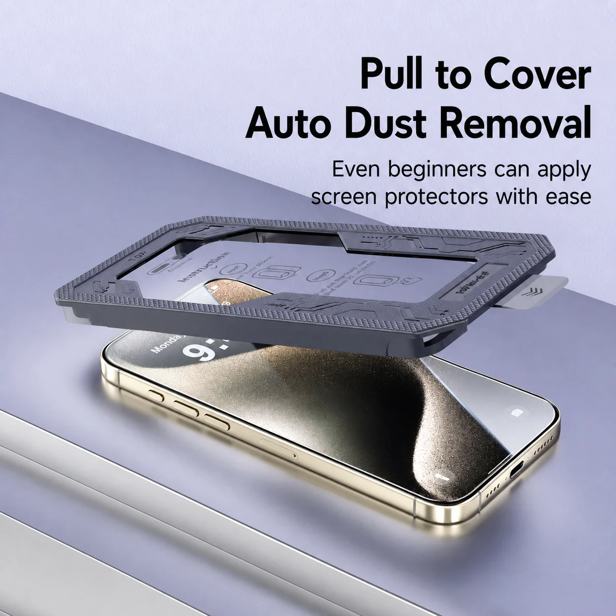 Защитный бокс Zicore M9 Armor для установки без пыли с защитным стеклом для iPhone 15 16 17 Pro Max, HD прозрачный, с функцией конфиденциальности (art.: 3920dc27693d2) - 3920dc27693d2