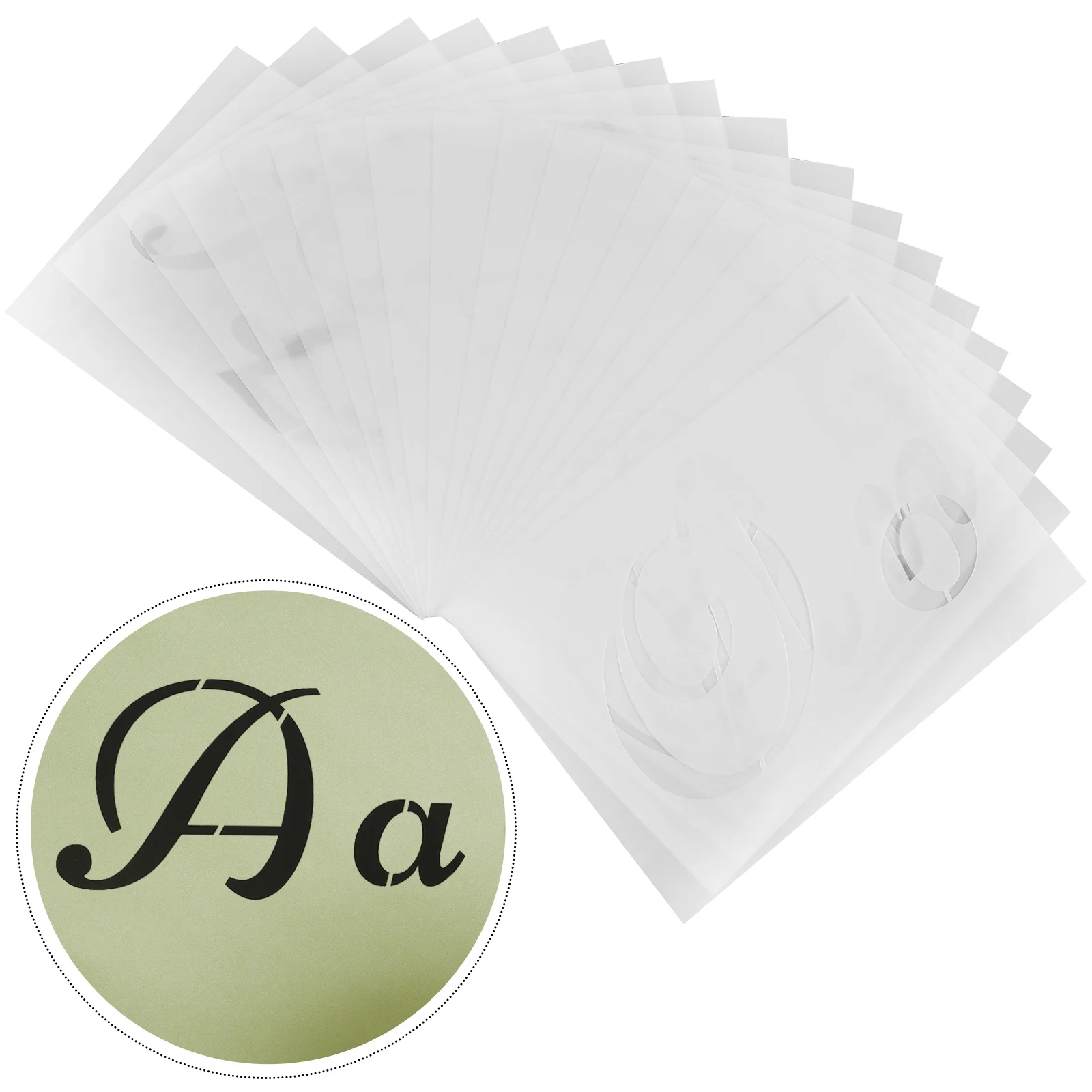 

40pcs Creative Drawing Molds Letter Design Painting Template Chic Painting Tool