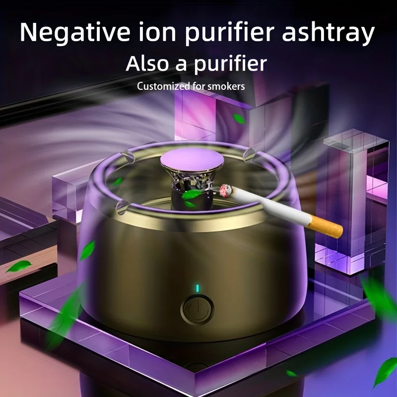 

Smokeless Air Purifier Ashtray USB Charging Negative Ion Filter Anti-odor Anti-smoke Ashtrays Smoking Accessories Home-appliance