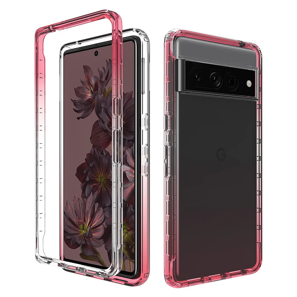 

Suitable for Pc 2-in-1 Google Pixel 7 Pro Protective Case Two-color Gradient Tpu Phone Case