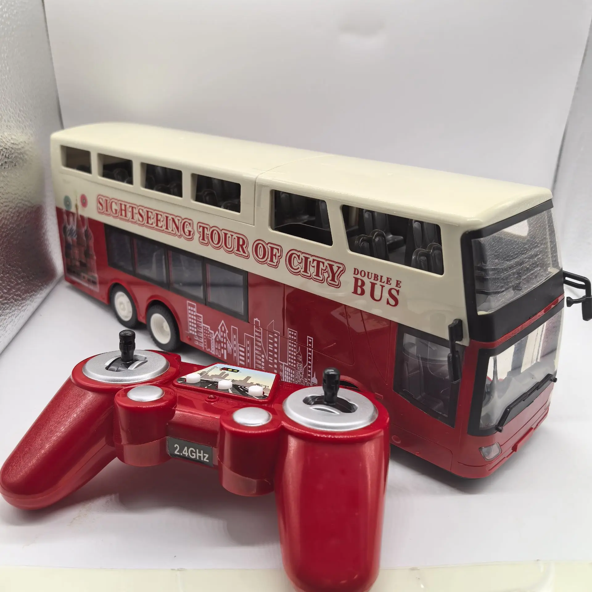 Фото Double E RC E640-003 Два слоя экскурсионного автобуса с дистанционным управлением, рабочие двери, модель грузовика, сделай сам, подарки для мальчиков №1