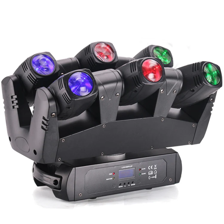 

Marslite 6pcs 10W LED Stage Light Six Shooter RGBW 4in1 LED Moving Head Light Night Club Dj Equipment
