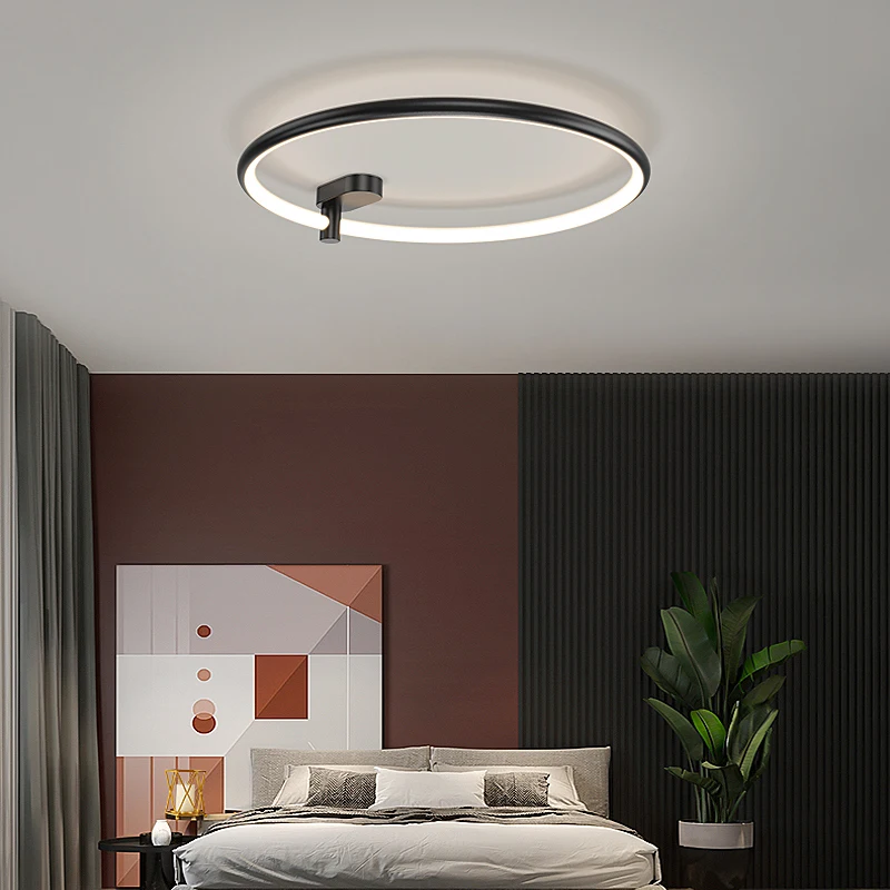 Simple Circle Living Room Ring Led Ceiling Lights Modern Minimalist Invisible Ceiling Lamp Bedroom Study Eye Protection Lighting