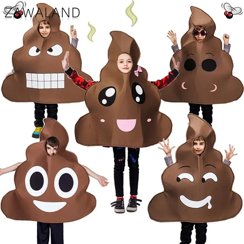 

Костюм для косплея Zawaland Wacky Poop, детские костюмы для косплея на Хэллоуин с милыми выражениями Poo, детские модные костюмы для выступлений