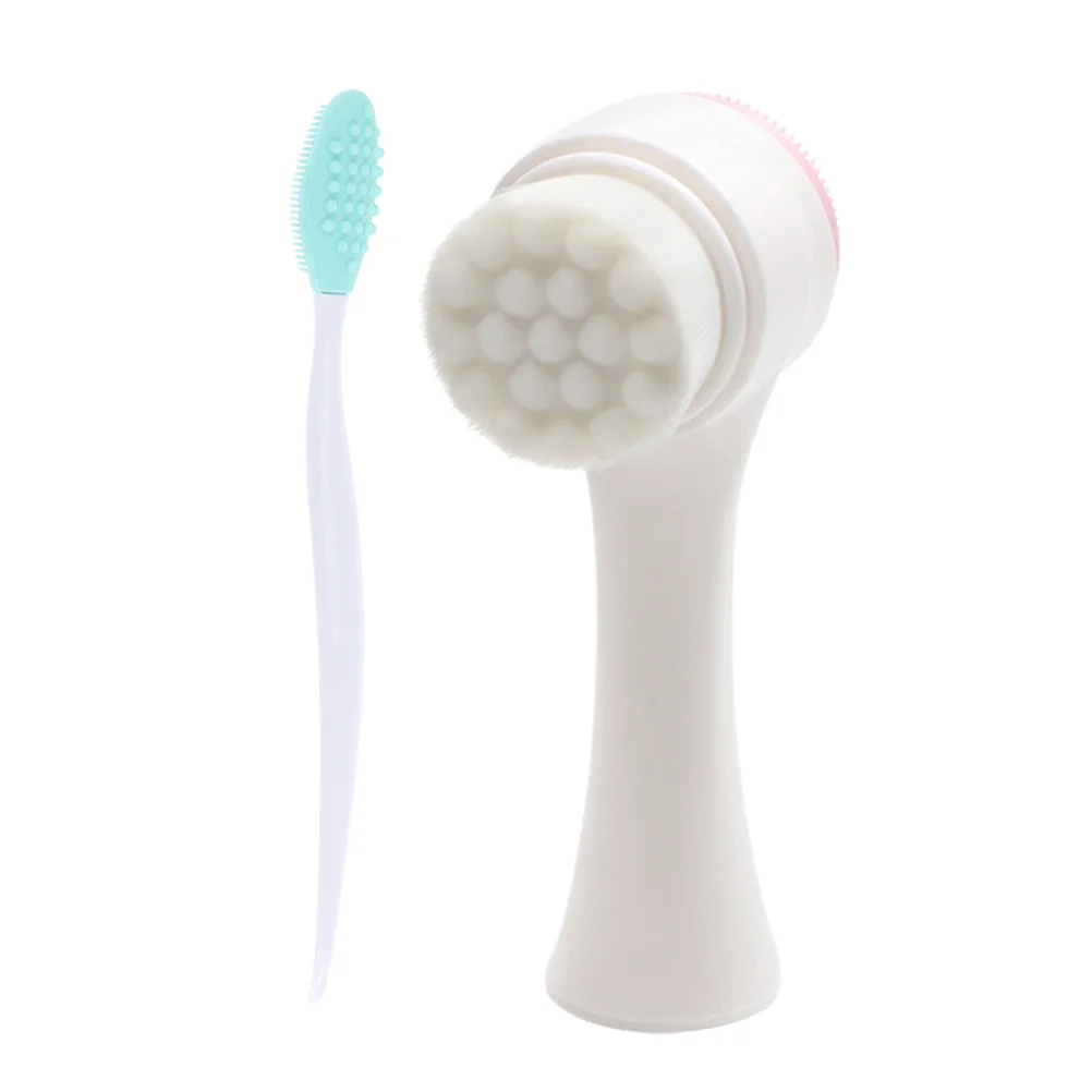 

Brush Face Facial Cleaning Silicone Cleansingmens Skin Scrubber Exfoliatorshower Exfoliating Nose Lip Women Scrub Handle Manual