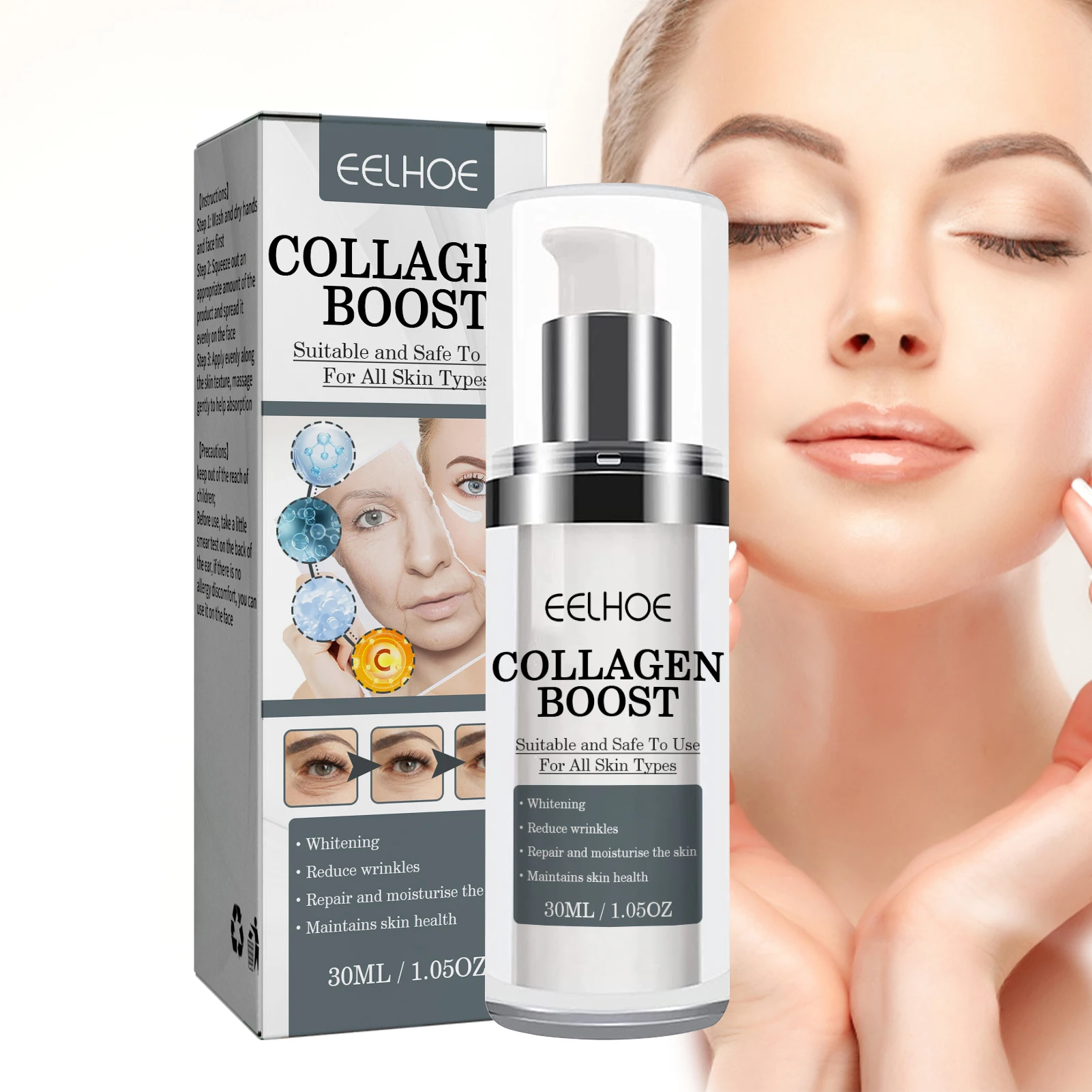 

Collagen Boost Face Serums 30ml Moisturize And Firm Skin Collagen Serums Face Mosturizure Absolute Tightening Lifting For All