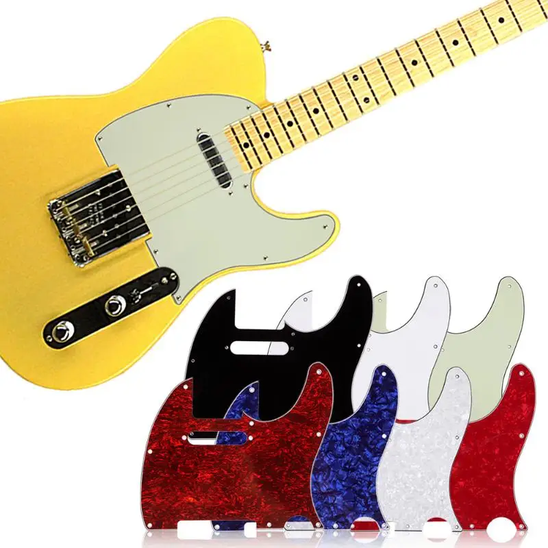 

3Ply Aged Pearloid Guitar Pickguard Tele Style Guitar Pickguard Aged Musical Instrument Guitar Parts Accessories with 6 Colors