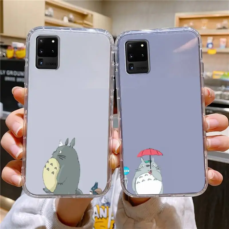 

My Neighbor Totoro Phone Case For Samsung Galaxy S10 S10e A70 Edge S22 S23 Plus Ultra Note10 Transparent Cove