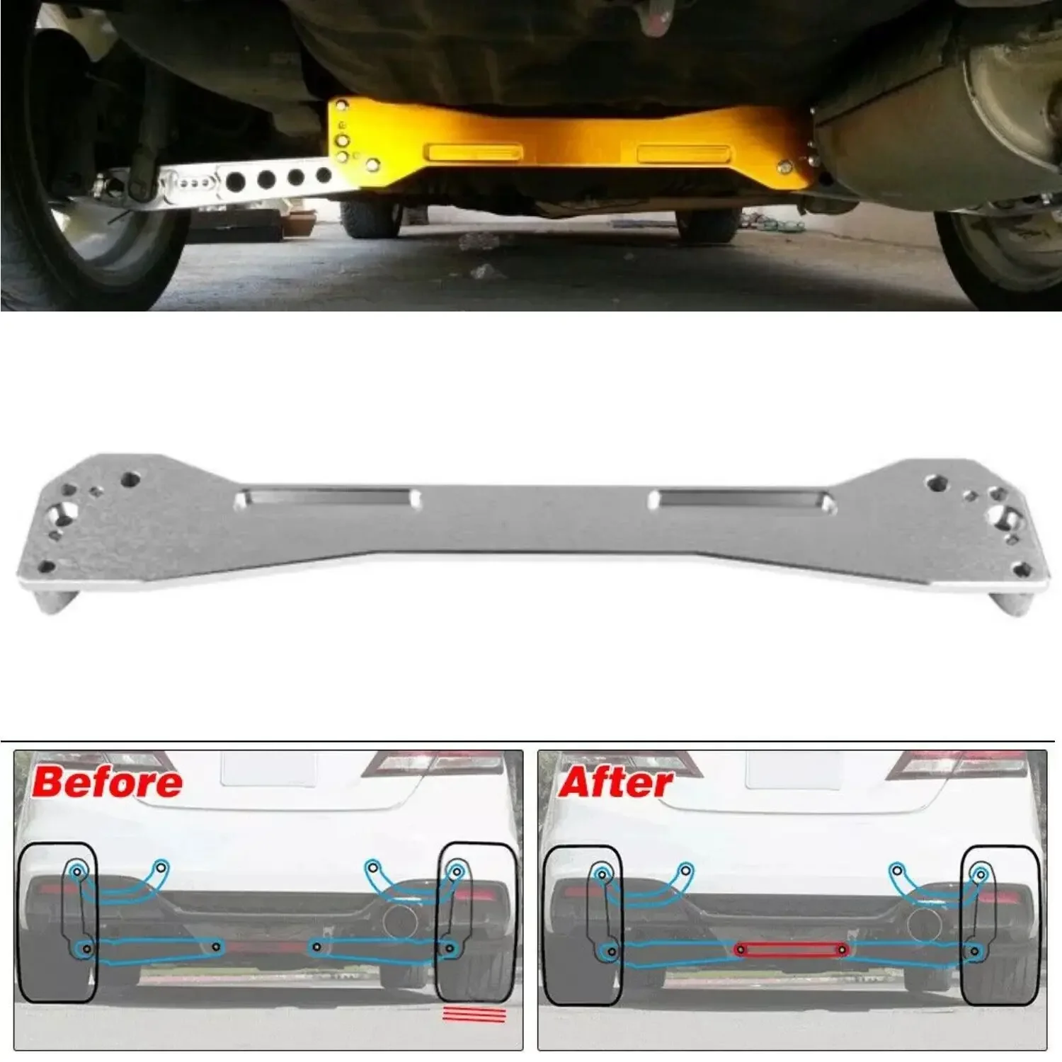 Фото Задние нижние рычаги + распорка подрамника рулевой тяги для Honda Civic EK 96-00, опора рулевой тяги, хорошо продается №3
