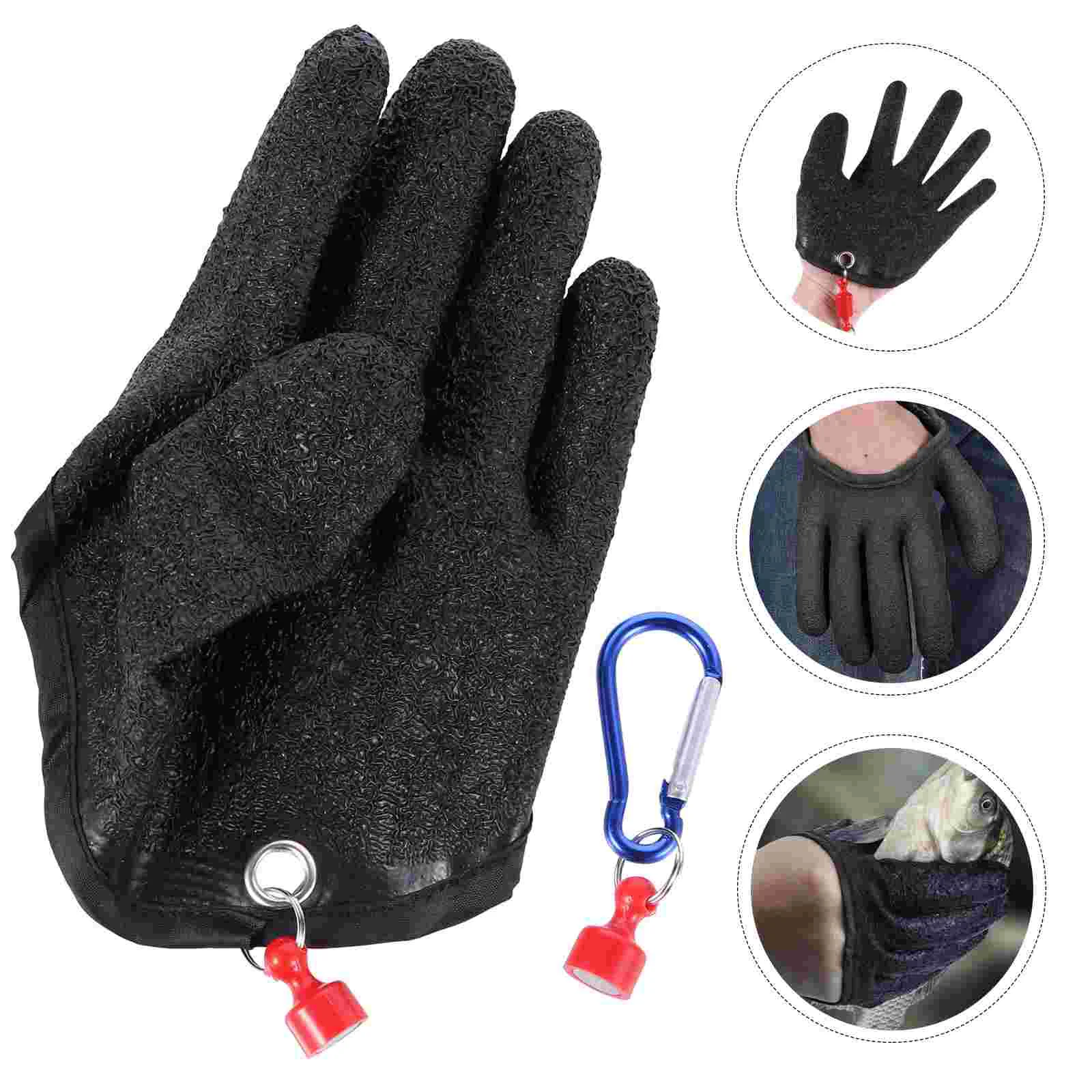 

Gloves Ice Glove Catching Fisherman Set Gear Mittens Fly Cleaning Non Winter Skidproof Thickened Catch Latex Hand Landing Mitten
