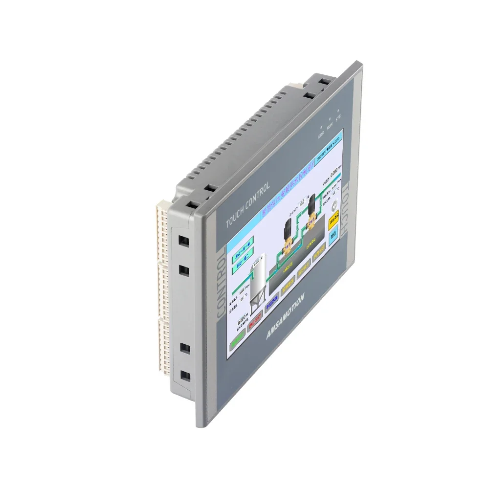 7-дюймовый ПЛК AMSAMOTION HMI все в одном Замена AMX-S7-200 MT070IE 24I 22O Ethernet-монитор с ЧПУ