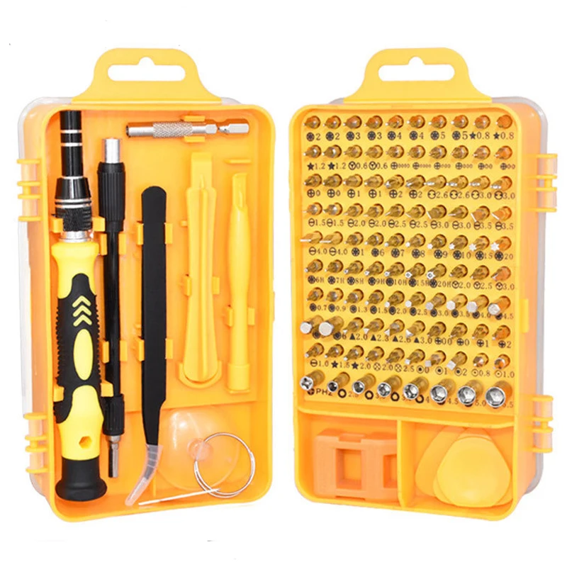 

Precision Screwdriver 135 In 1 Set Magnetic Mini Screw Nuts Bits Phillips Hex Torx Multifunction Household Repair Tools Kit