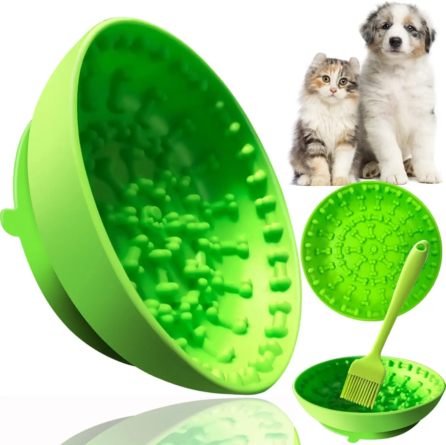 

ATUBAN Lick Bowl for Dogs Cat Slow Feeder Bowl for Pets Health Eat,Lick Mat Bowl for Wet or Dry Food,Yogurt,Peanut Butter