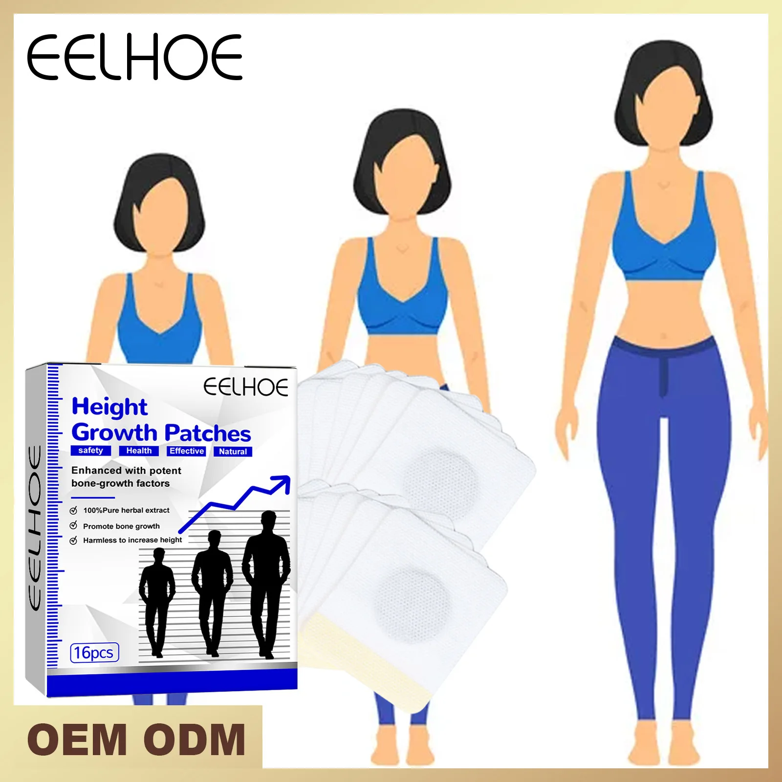 

Eelhoe Height Increase Foot Health Care Patch Conditioning Body Grow Promote Bone Growth Taller Plaster Foot Health Care Product