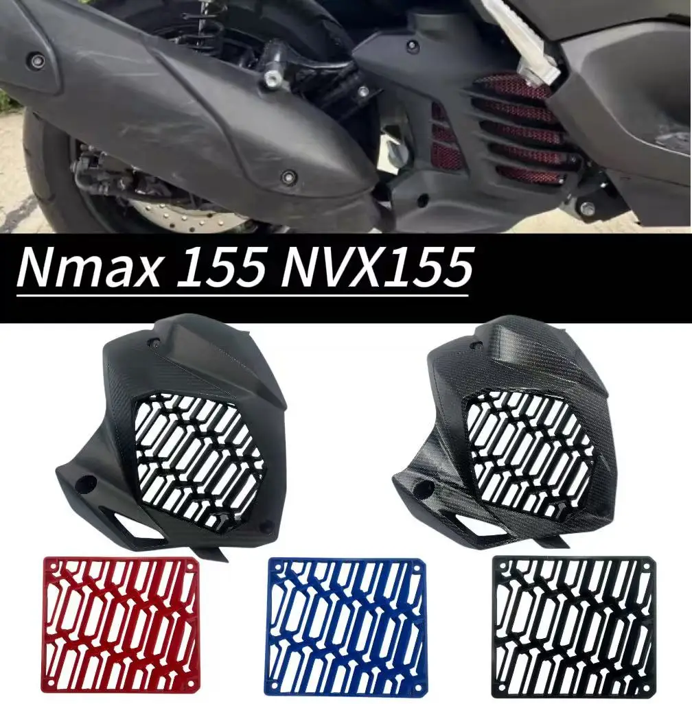 Фото Используется для YAMAHA NMAX155 Aerox NVX155 2020-2024, крышка решетки радиатора мотоцикла, защитная крышка, крышка панели радиатора №1