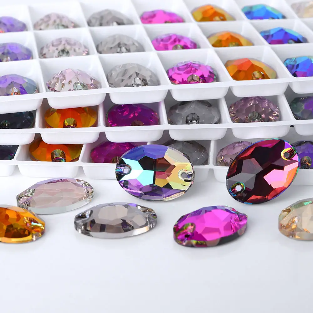 Овальные Стразы с плоской задней стороной K9 стеклянные стразы Искусственный