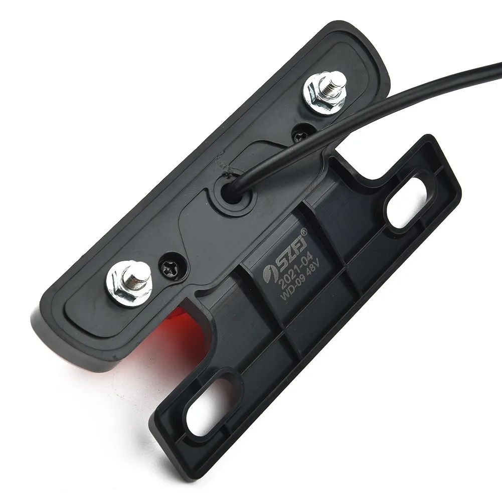 

36-60V Red Led Ebike Rear Light Tail Light SM Connector Safety Warning Taillight Rear Lamp For Electric Bicycle Accessory