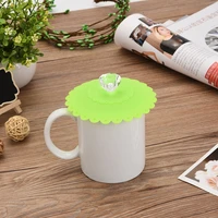 diamond silicone cup cover heat resistant leak proof sealed lid cap dustproof suction cover tea coffee lid home supplies