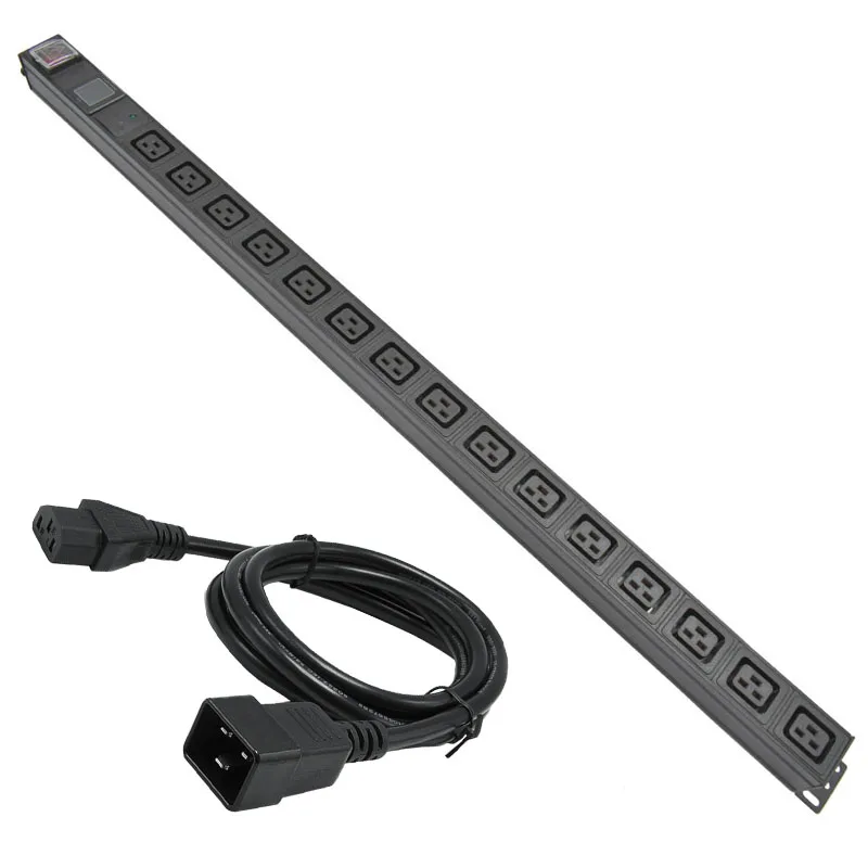 

PDU Power Strip C19 Way output Multiple SOCKET 15AC socket With current display meter IEC320 C14 port with Lightning protection