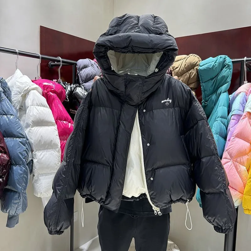 

2023 Winter Women Golf Wear Fashionable Thickened Warm Golf Jacket New Candy Colored Hooded Cotton Top Women's Golf Clothes 골프자켓