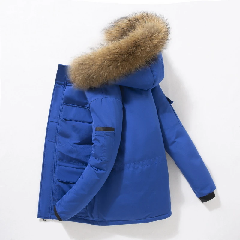 Fashion Men White Duck Down Jackets For Couples Zipper Hooded Parkas Outerwears Winter Thicken Casual Luxury Brand Puffer Coats