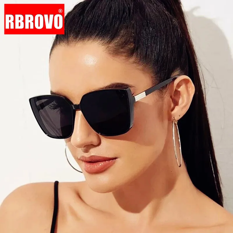 

RBROVO 2022 Elegant Cateye Sunglasses Women Retro Sun Glasses Women Luxury Brand Designer Eyewear Vintage Gafas De Sol Hombre