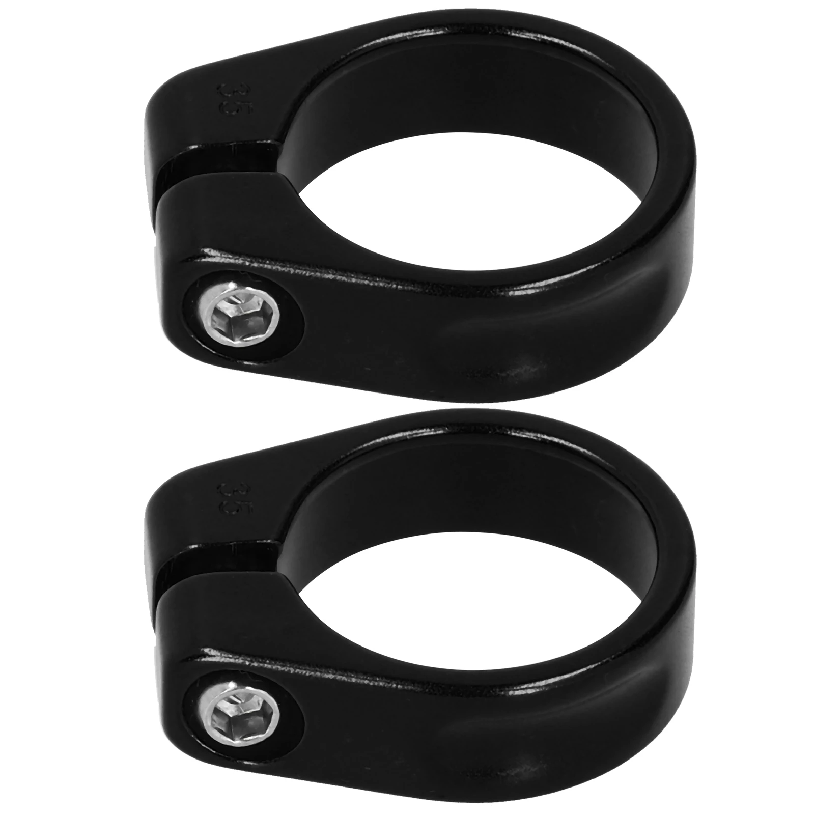 

2Pcs 35MM Aluminum Alloy Mountain Bike Seat Tube Clip Road Bicycle Seatpost Clamp Noire