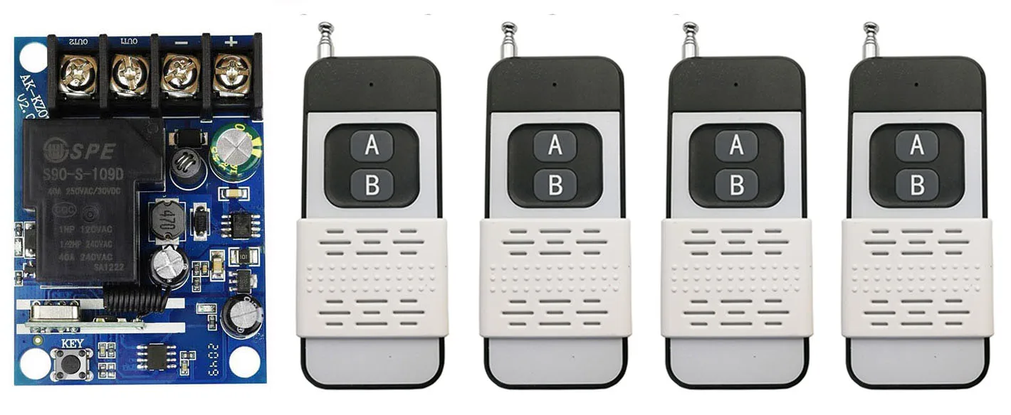 DIY беспроводной 433 МГц универсальный пульт дистанционного управления DC 12 В 24 48 30а