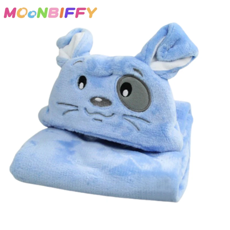 

Cute Bear Shaped Baby Hooded Bathrobe Soft Infant Newborn Towel Giraffe Blanket Baby Bath Robe Cartoon Patter Towel 100cm