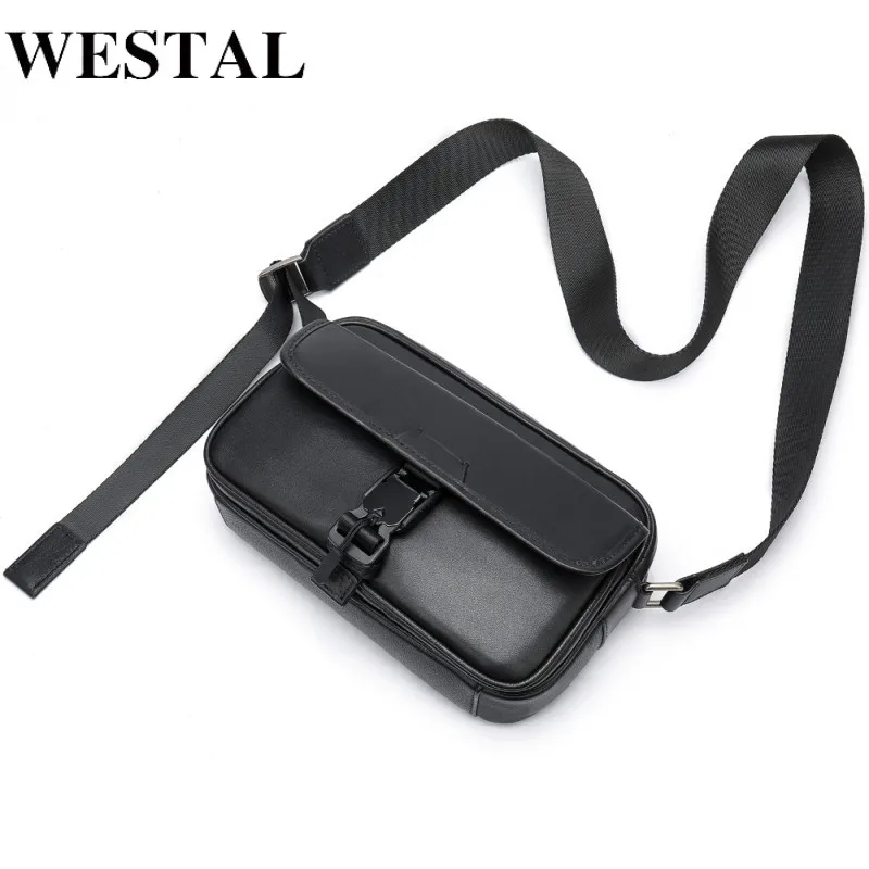 WESTAL Crossbody Bags for Men Genuine Leather Messenger Bag Men's Shoulder Bag Leather Man Handbags Casual Men's Designer Bags