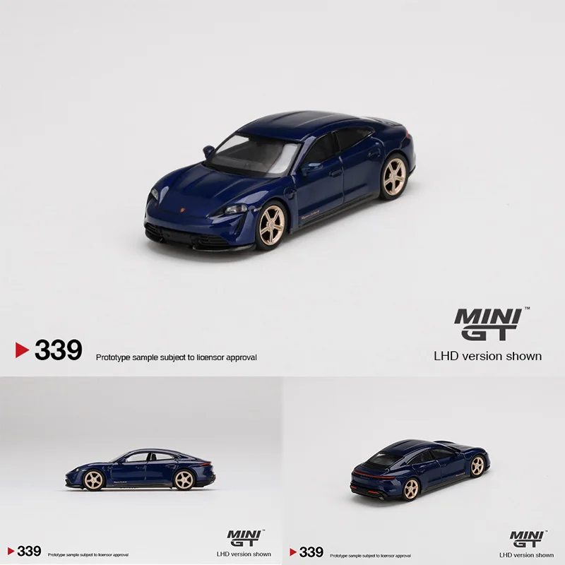 

MINI GT 1:64 Taycan Turbo S Gentian Blue Metallic Alloy Diorama Car Model Collection Miniature Carros Toys 339