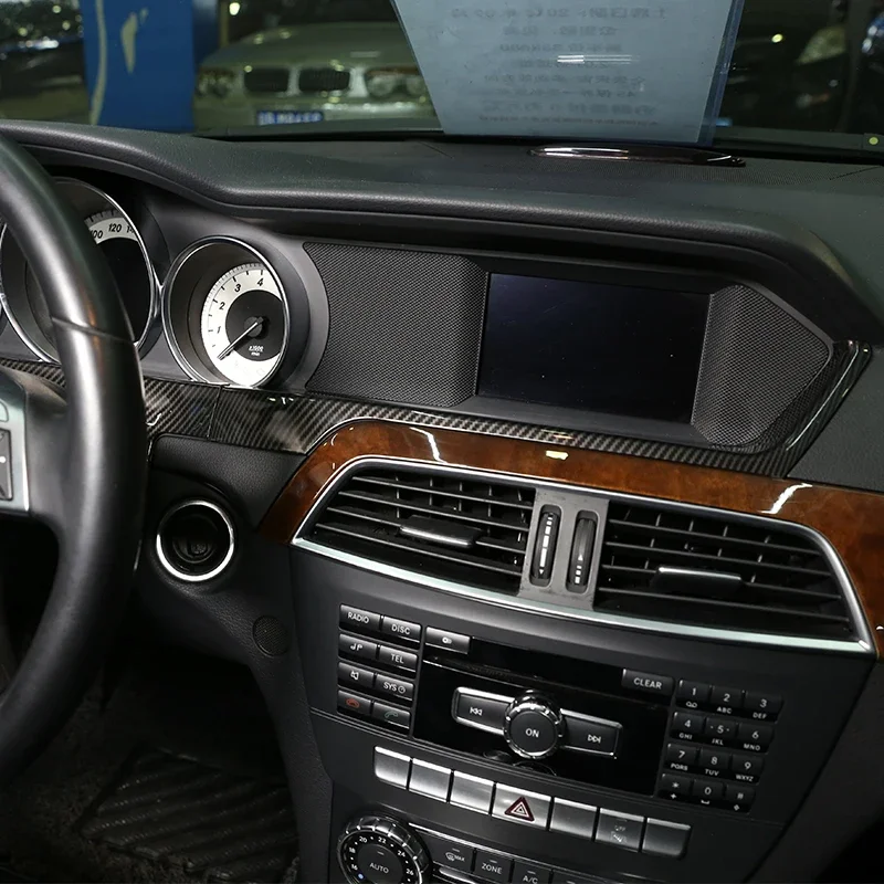 Для Mercedes Benz C Class W204 2011-2013 ABS углеродное волокно автомобильный прибор панель