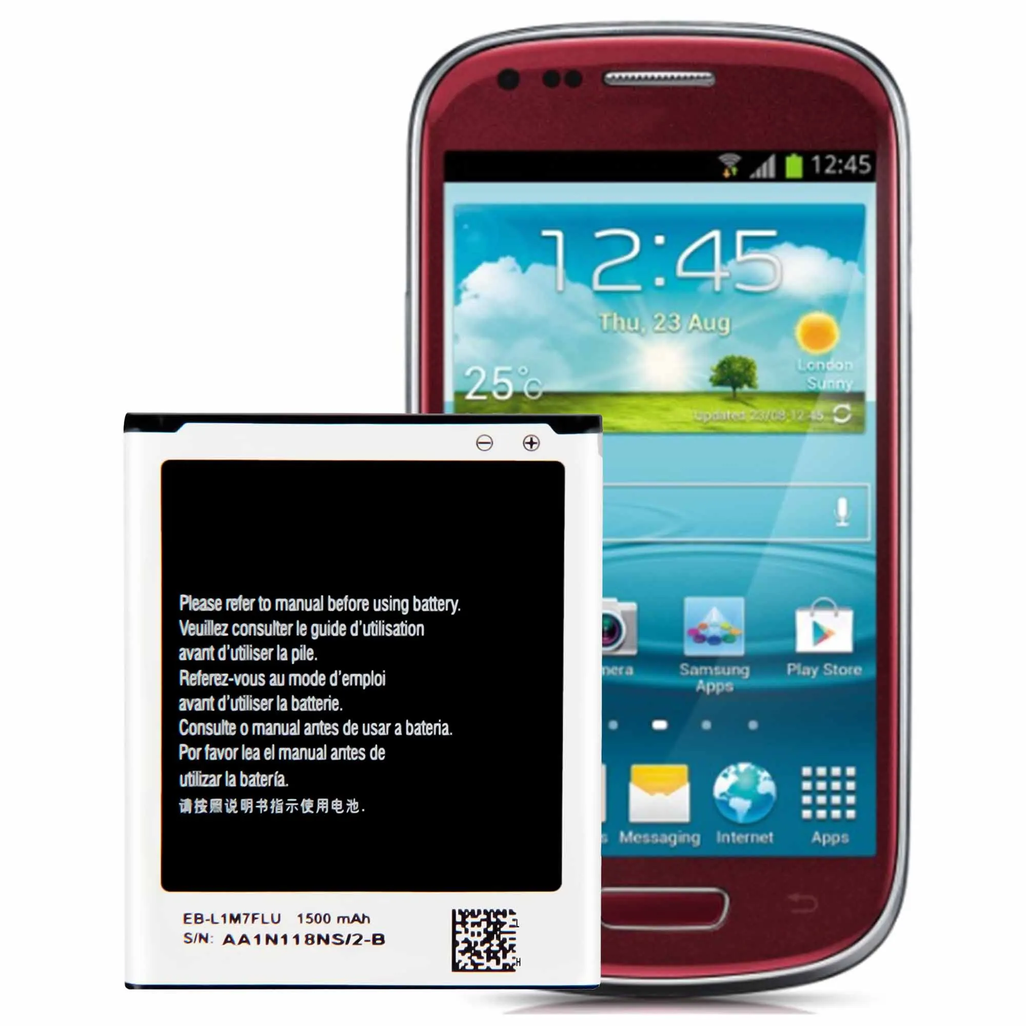 Оригинальная планшетория SAMSUNG аккумулятор 1500 мАч для Samsung Galaxy S3 Mini EB-L1M7FLU i8160 I8190N