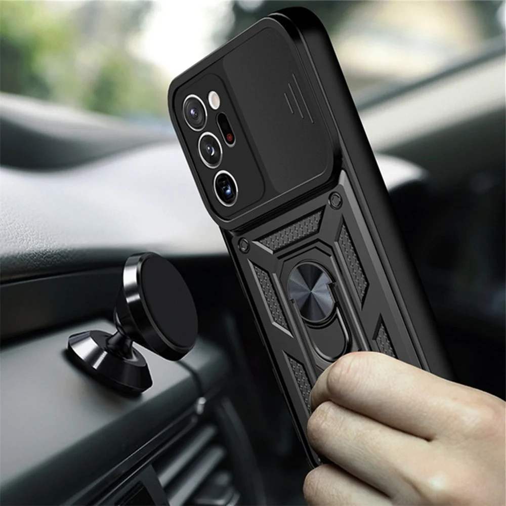 

Galaxy S21 Lens Protection ShockProof Phone Case For Samsung Galaxy S21 Ultra S21 Note 20 Ultra S20 FE A71 A72 Ring Cover Coque